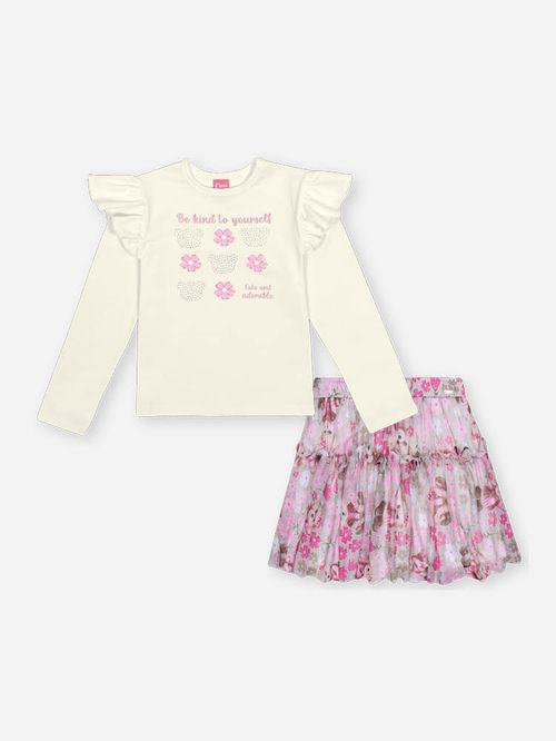 Conjunto Infantil Menina com Tule BE KIND Mundo Cinti