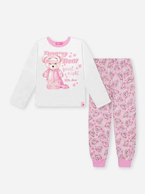 Pijama Infantil Menina Sonhos de Ursinha Mundo Cinti