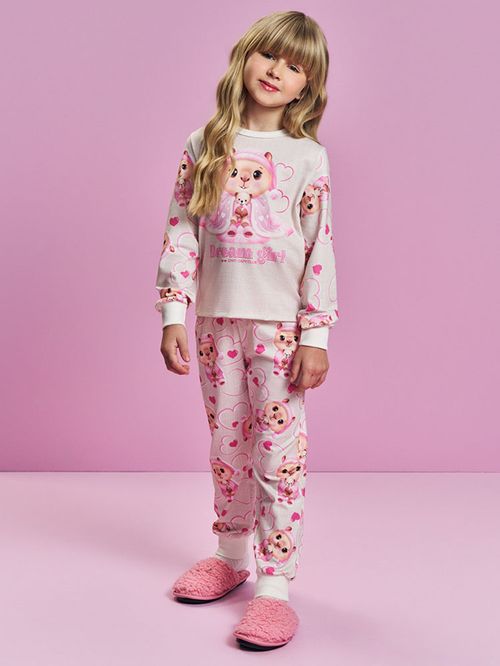 Pijama Infantil Menina Capivara Mundo Cinti