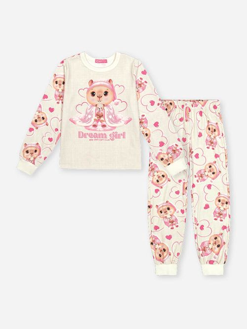 Pijama Infantil Menina Capivara Mundo Cinti
