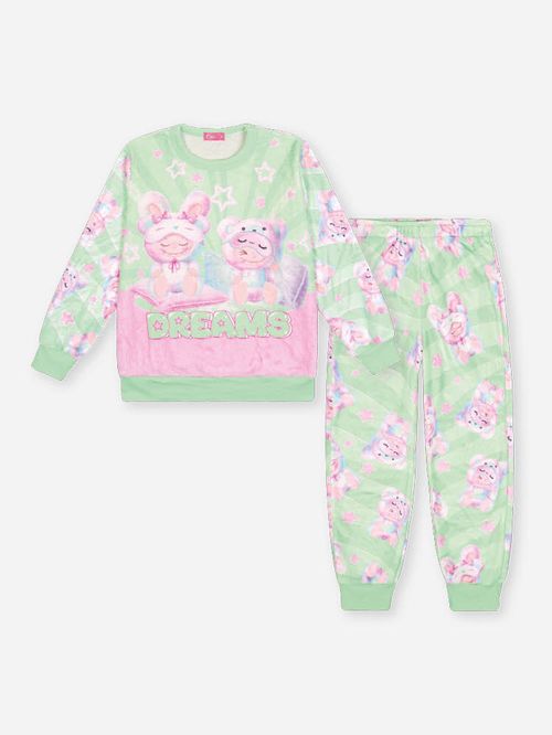 Pijama Infantil Menina Monstrinhos Mundo Cinti