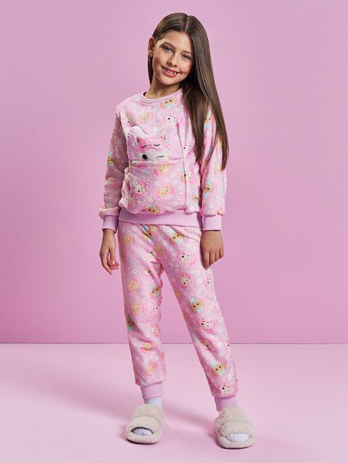 Pijama Menina com Almofadinha Puppies Mundo Cinti