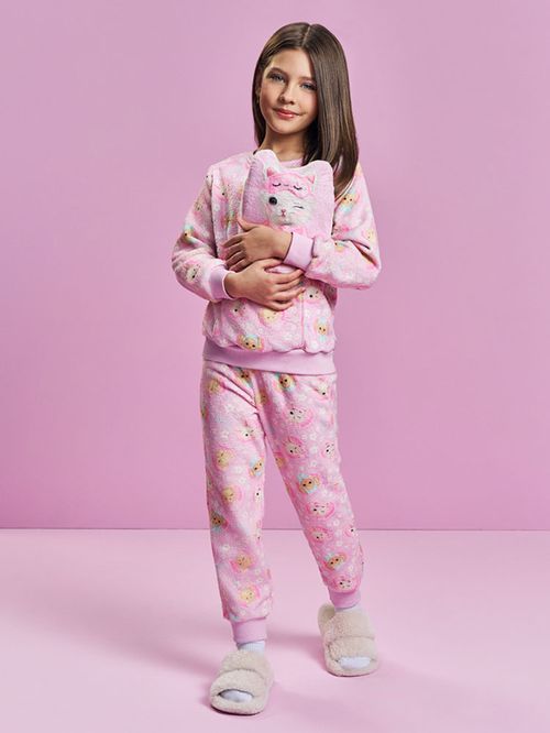 Pijama Menina com Almofadinha Puppies Mundo Cinti