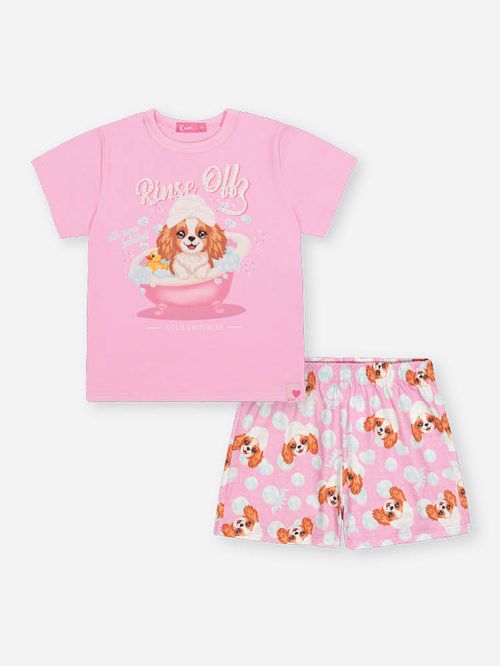 Pijama Infantil Menina Cachorrinha Cocker Mundo Cinti