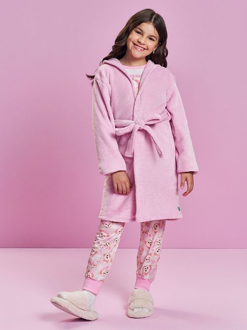 Roupão em Pelo Menina com Orelhinhas Mundo Cinti