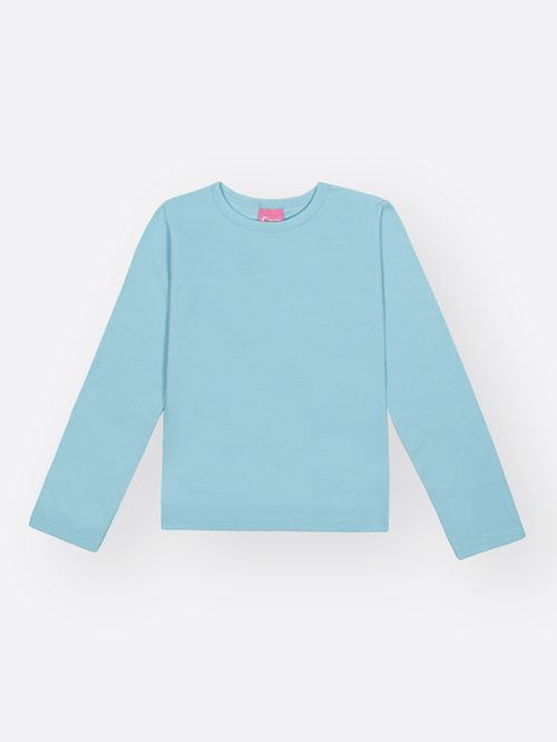 Blusa Manga Longa Menina em Cotton Mundo Cinti