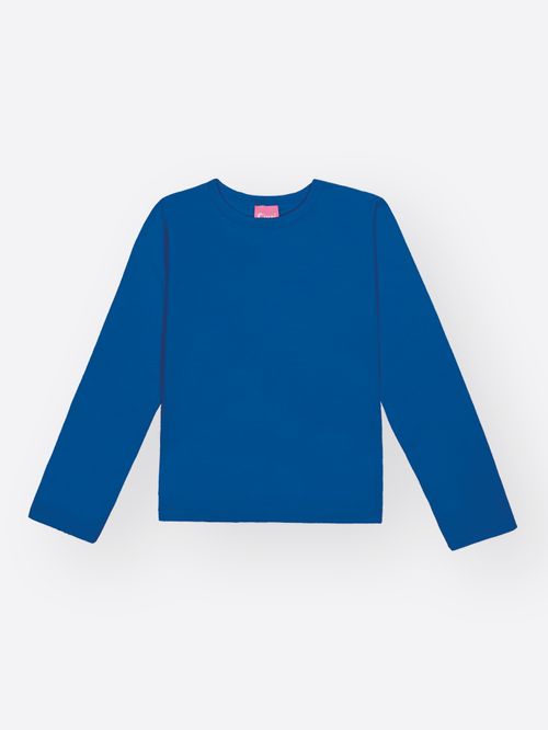 Blusa Manga Longa Menina em Cotton Mundo Cinti