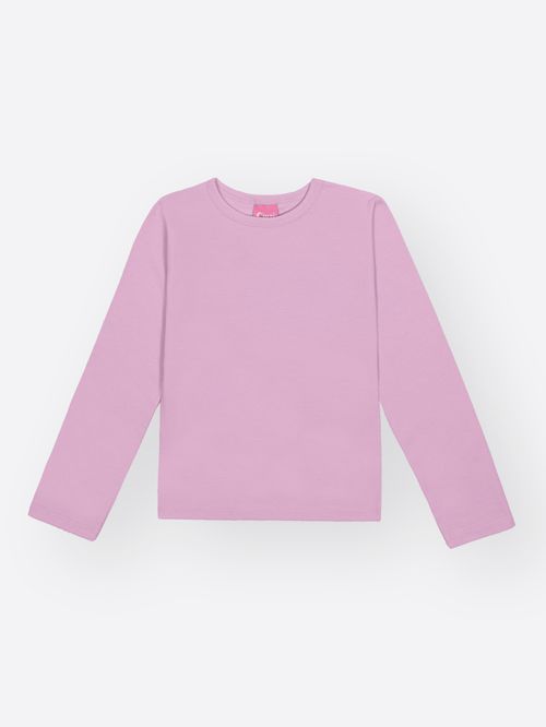 Blusa Manga Longa Menina em Cotton Mundo Cinti