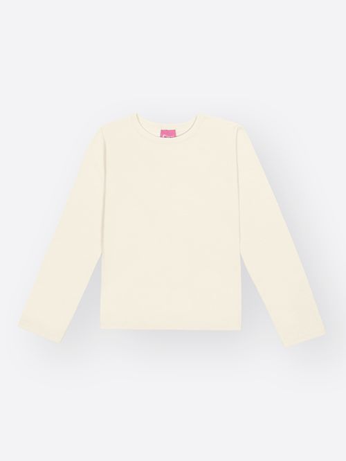 Blusa Manga Longa Menina em Cotton Mundo Cinti