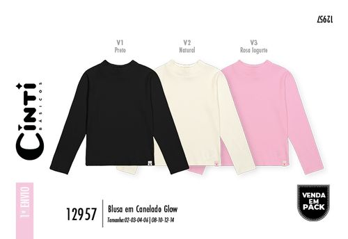 Blusa Manga Longa Infantil Canelada Mundo Cinti