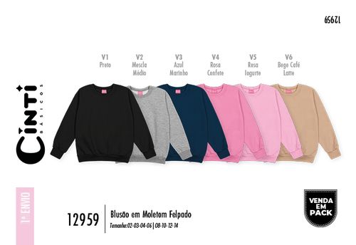 Blusão Felpado Infantil Menina Mundo Cinti