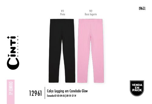Legging Infantil Menina em Canelado Glow Mundo Cinti