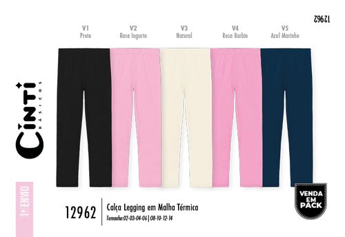 Legging Infantil Menina em Malha Térmica Mundo Cinti