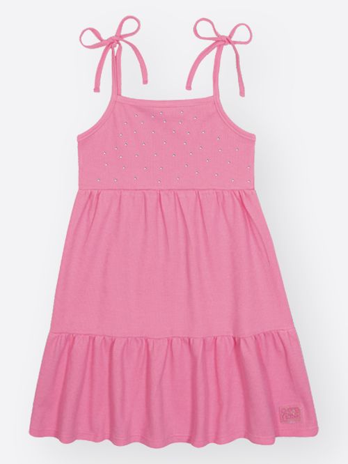 Vestido Infantil Menina Alcinhas de Laço Mundo Cinti