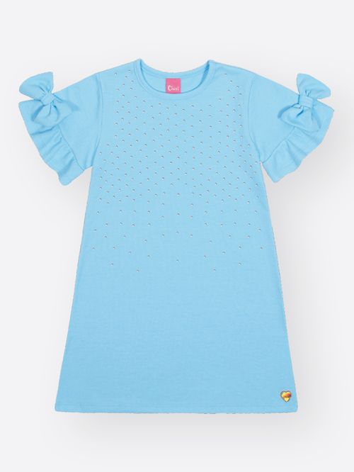 Vestido Infantil Menina com Strass e Laços Mundo Cinti