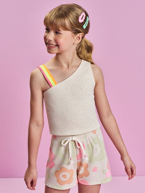 Conjunto Infanil Menina Ombro Só Floral Mundo Cinti