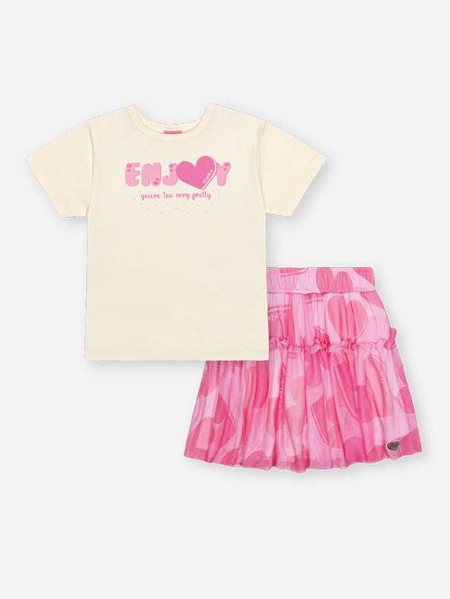 Conjunto Menina em Tule Corações ENJOY Mundo Cinti
