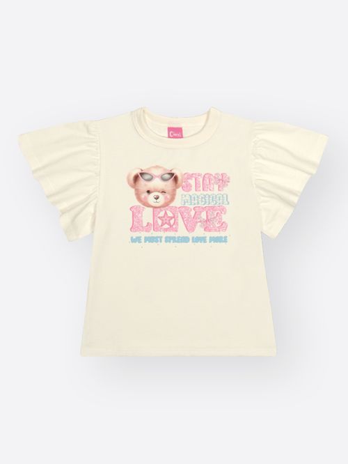 Conjunto Infantil Menina Ursa SPREAD LOVE Mundo Cinti