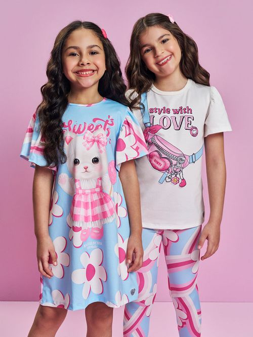 Conjunto Infantil Menina STYLE WITH LOVE Mundo Cinti