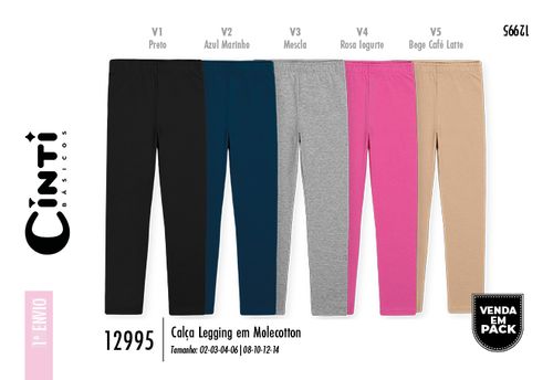 Legging em Molecotton Infantil Menina Mundo Cinti