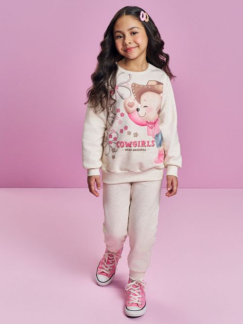 Conjunto Infantil Menina Ursa Cowgirl Mundo Cinti