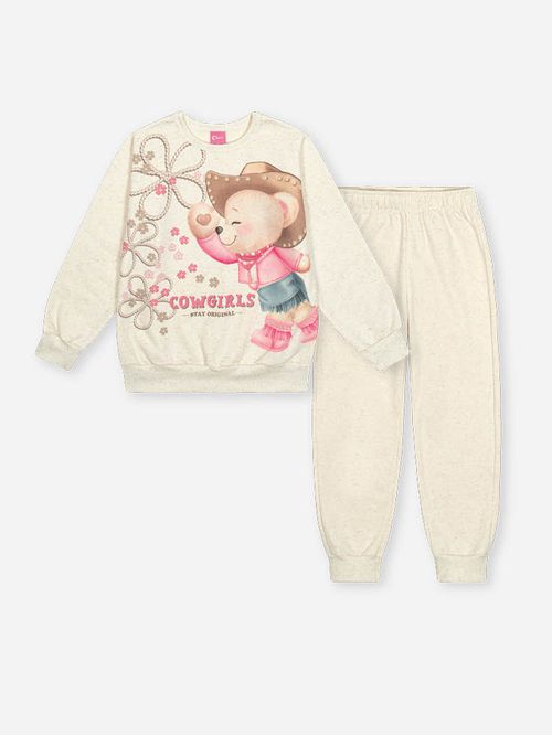 Conjunto Infantil Menina Ursa Cowgirl Mundo Cinti