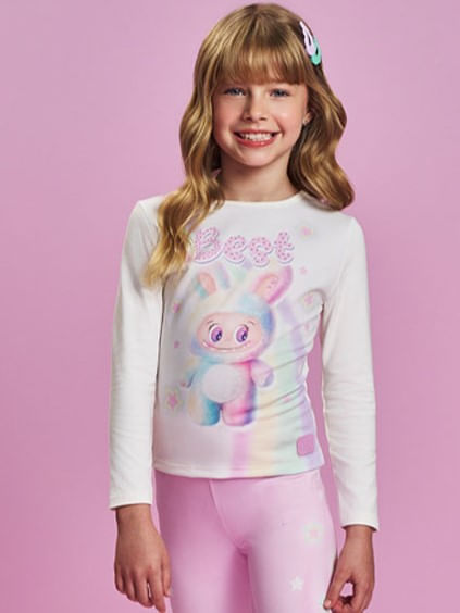 Blusa Manga Longa Menina BEST FRIEND Mundo Cinti