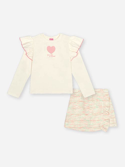 Conjunto Infantil Menina LOVED Tweed  Mundo Cinti