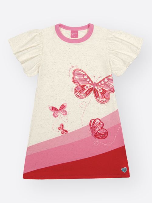 Vestido Infantil Menina Borboletas Mundo Cinti