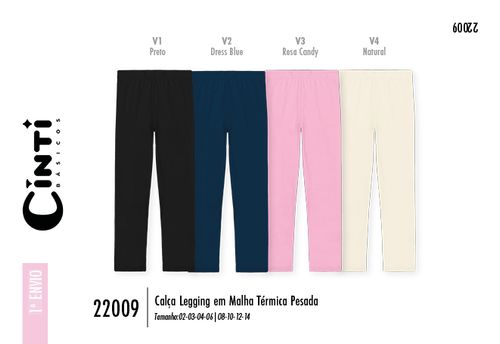 Legging Menina em Malha Térmica Pesada Mundo Cinti