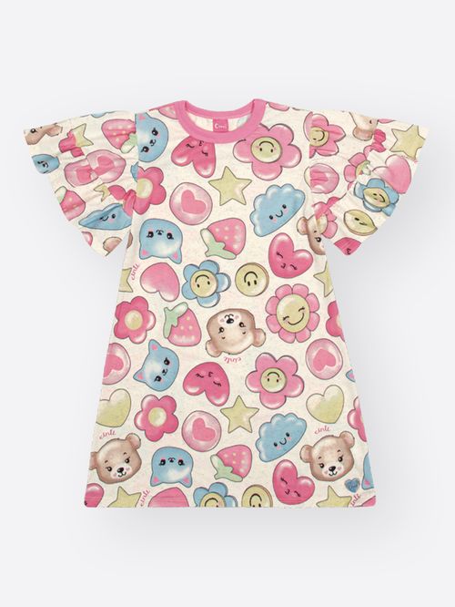 Vestido Menina Jardim de Sorrisos Mundo Cinti