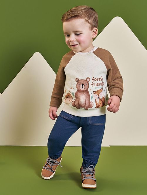 Calça Jogger Bebê Menino Denim Divertto