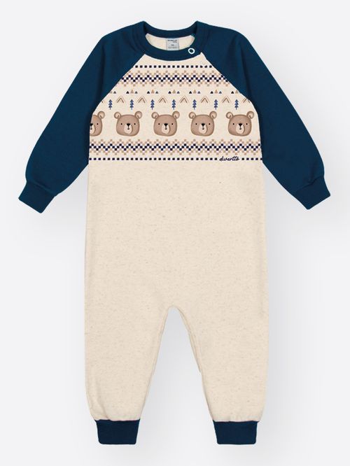 Macacão Bebê Menino Ursinhos Divertto