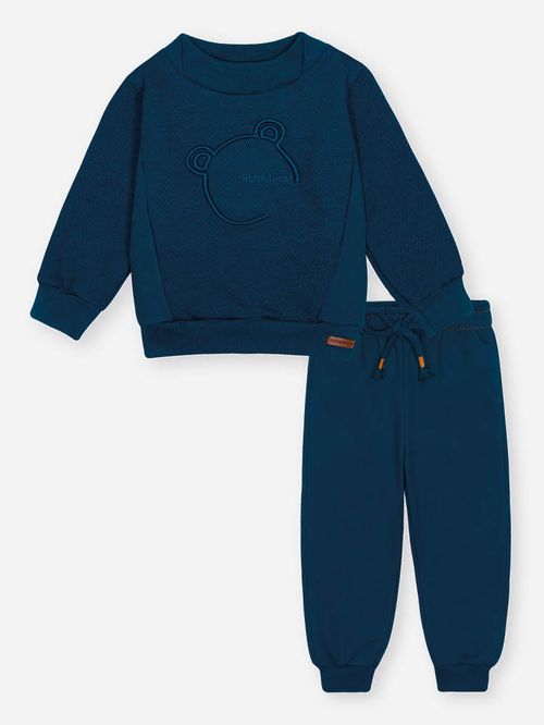 Conjunto Bebê Menino Urso Bordado Divertto