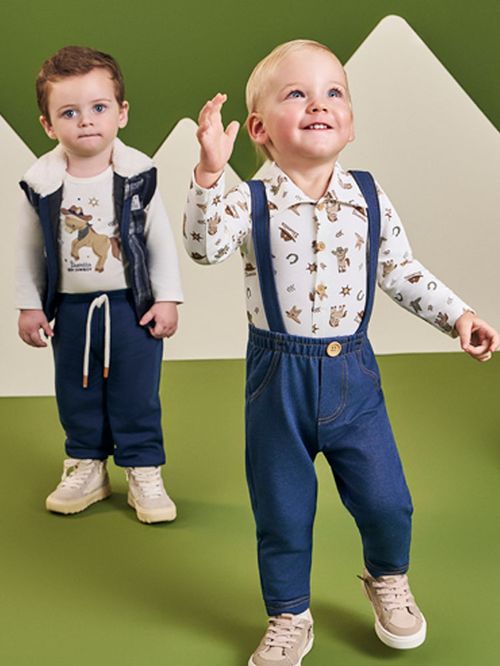 Conjunto com Suspensório Bebê Menino Rodeio Divertto