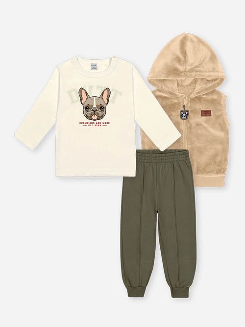Conjunto 3 Peças Bebê Menino Champs Divertto