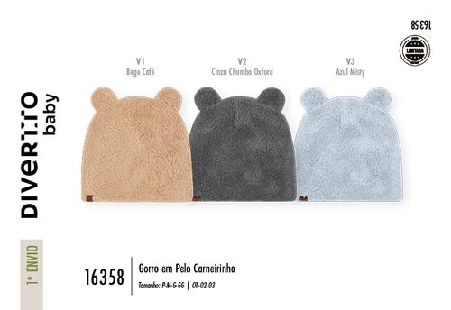 Gorro Bebê Menino Teddy Divertto
