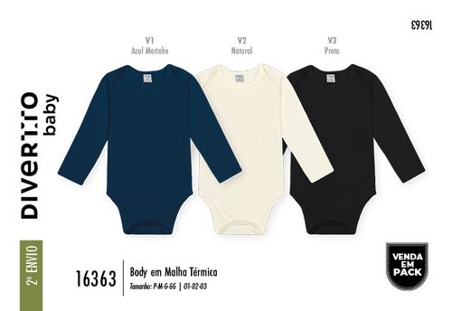 Body Bebê Menino em Malha Térmica Divertto