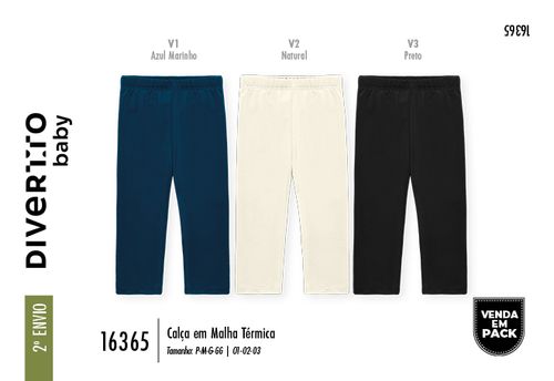Calça Bebê Menino em Malha Térmica Divertto