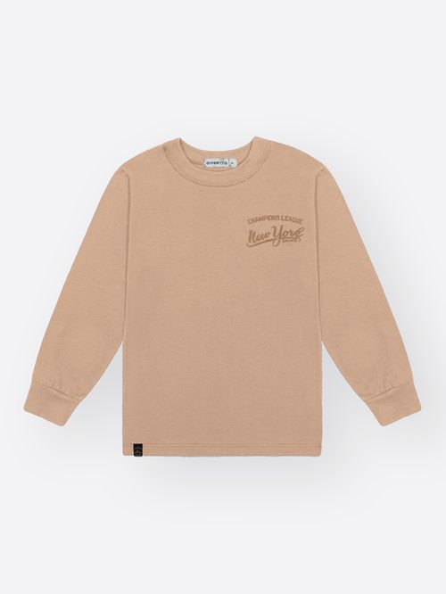 Camiseta Infantil Menino New York Divertto BEGE CAFE LATTE