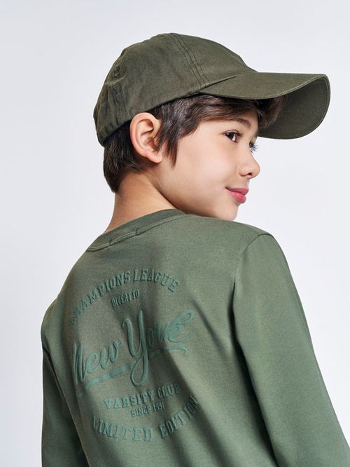 Camiseta Infantil Menino New York Divertto BEGE CAFE LATTE