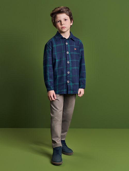 Camisa Flanela Infantil Menino Xadrez Divertto