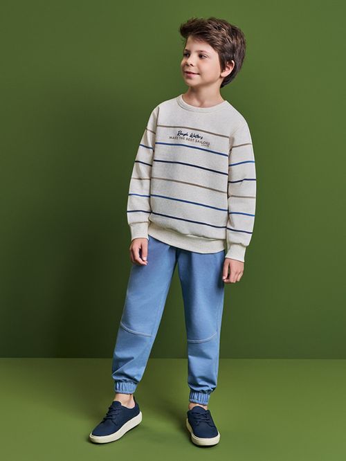 Blusão Felpado Infantil Menino Listrado Divertto