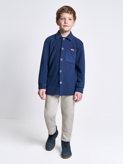 Camisa Overshirt Infantil Menino em Pelo Soft Divertto
