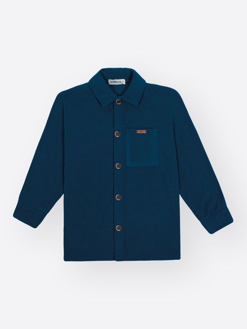 Camisa Overshirt Infantil Menino em Pelo Soft Divertto