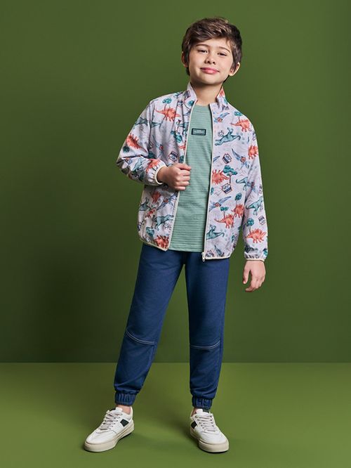 Jaqueta Corta-Vento Infantil Menino Dino World Divertto