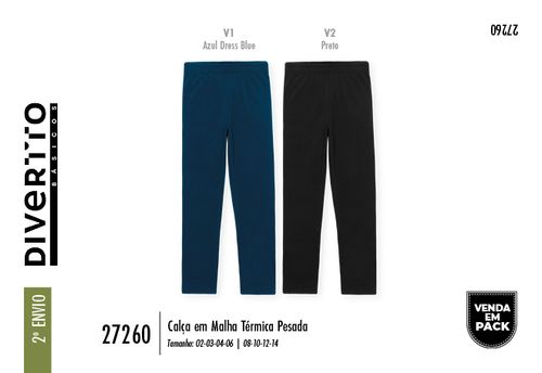 Calça Infantil Menino em Malha Térmica Pesada Divertto