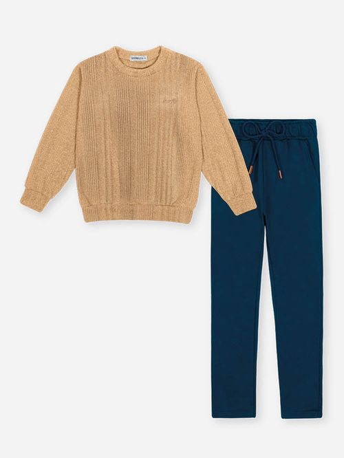 Conjunto em Tricot Infantil Menino Texture Divertto