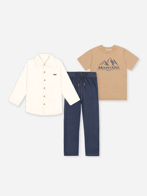 Conjunto 3 Peças Infantil Menino Mountains Divertto