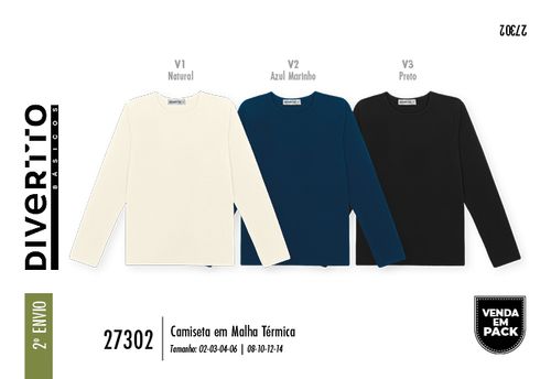 Camiseta Malha Térmica Infantil Menino Divertto